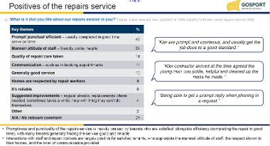 Positives of the repairs service